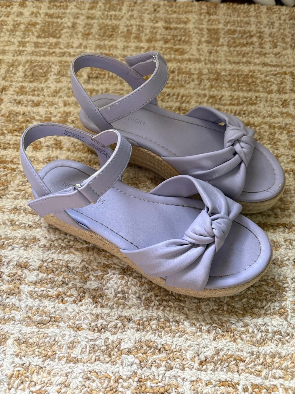 Nordstrom Girls Lilac Knot Ankle-Strap Espadrille Sandals